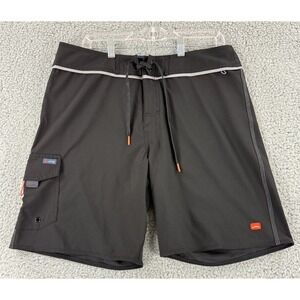 Cova Swim Trunks Mens Size 34 Black Pockets Surft Beach Summer Stretch Casual